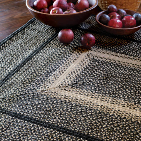 Homespice Jute Braided Rug Black Oval 60 X 90 Area Rug 505729 816-129645 Image 1