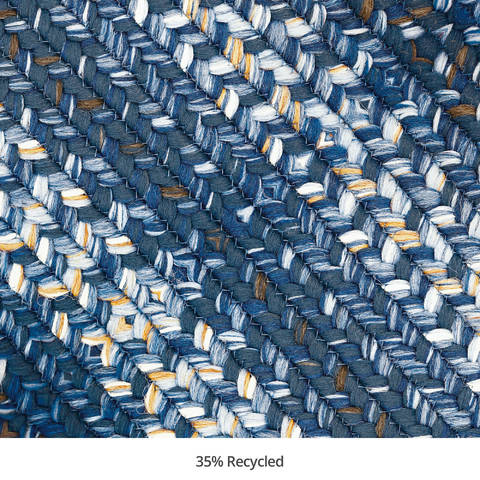 Homespice Ultra Durable Braided Rug Blue Oval 23 X 39 Area Rug 300652 816-129655 Image 2