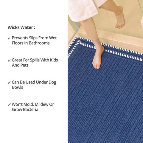 Homespice Horizon Ultra Durable Braided Rug Blue 23 X 39 Area Rug 310798 816-129682 Image 5