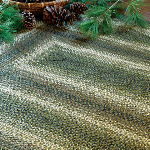 Homespice Jute Braided Rug Green Oval 40 X 60 Area Rug 503749 816-129688 Image 1
