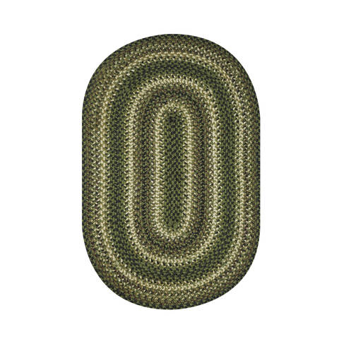 Homespice Jute Braided Rug Green Oval 40 X 60 Area Rug 503749 816-129688 Image 0