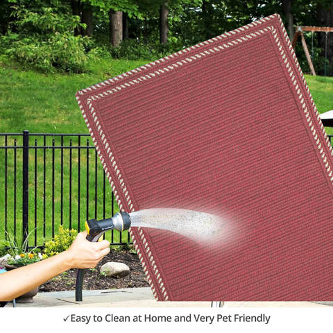 Homespice Horizon Ultra Durable Braided Rug Red 18 X 26 Area Rug 322845 816-129724 Image 4