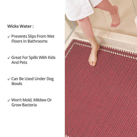 Homespice Horizon Ultra Durable Braided Rug Red 18 X 26 Area Rug 322845 816-129724 Image 5