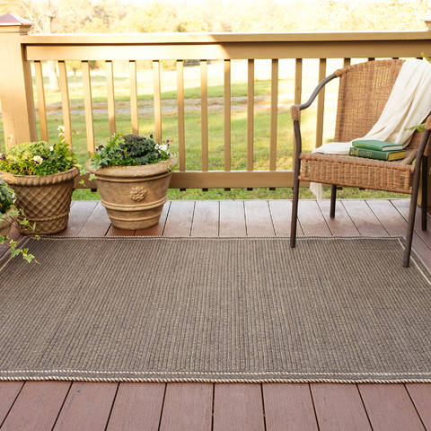 Homespice Horizon Ultra Durable Braided Rug Brown 40 X 60 Area Rug 313812 816-129746 Image 1