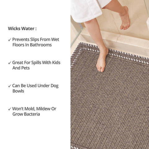 Homespice Horizon Ultra Durable Braided Rug Brown 40 X 60 Area Rug 313812 816-129746 Image 5
