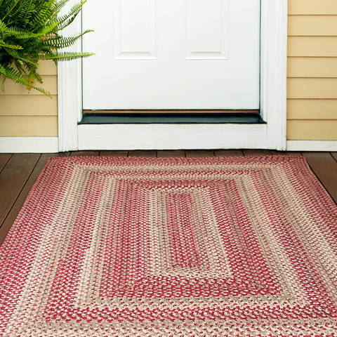 Homespice Ultra Durable Braided Rug Brown Oval 30 X 50 Area Rug 302649 816-129755 Image 1