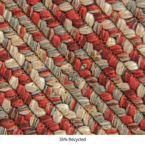 Homespice Ultra Durable Braided Rug Brown Oval 30 X 50 Area Rug 302649 816-129755 Image 2
