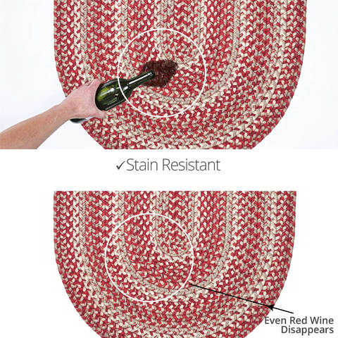 Homespice Ultra Durable Braided Rug Brown Oval 30 X 50 Area Rug 302649 816-129755 Image 3