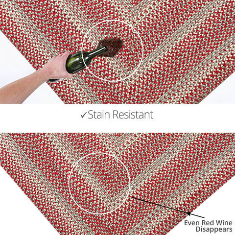 Homespice Ultra Durable Braided Rug Brown 50 X 80 Area Rug 314642 816-129766 Image 3