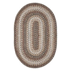 Homespice Ultra Durable Braided Rug Brown Oval 2x3 ft Polypropylene Carpet 129773