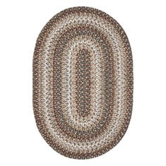 Homespice Ultra Durable Braided Rug Brown Oval 2x3 ft Polypropylene Carpet 129773