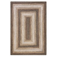 Homespice Ultra Durable Braided Rug Brown Rectangle 5x8 ft Polypropylene Carpet 129786