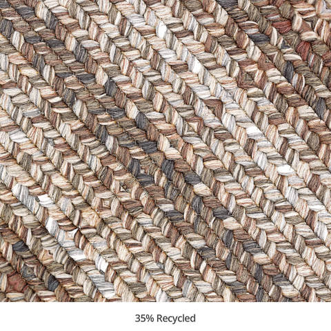 Homespice Ultra Durable Braided Rug Brown Oval 18 X 26 Area Rug 321626 816-129791 Image 2