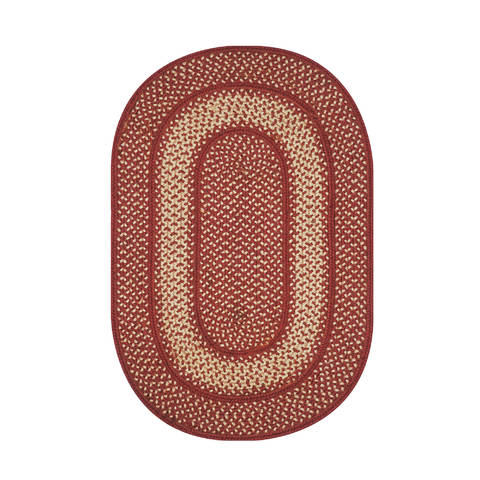 Homespice Jute Braided Rug Red Oval 50 X 80 Area Rug 504739 816-129796 Image 0