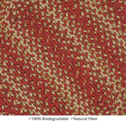 Homespice Jute Braided Rug Red Oval 60 X 90 Area Rug 505675 816-129811 Image 2