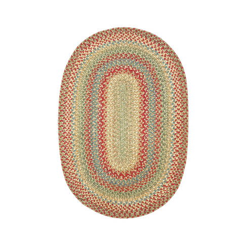Homespice Jute Braided Rug Multicolor Oval 40 X 60 Area Rug 503145 816-129823 Image 0