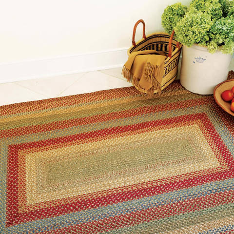 Homespice Jute Braided Rug Multicolor Oval 60 X 90 Area Rug 505149 816-129825 Image 1
