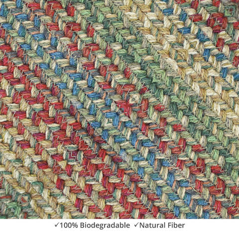 Homespice Jute Braided Rug Multicolor Oval 60 X 90 Area Rug 505149 816-129825 Image 2