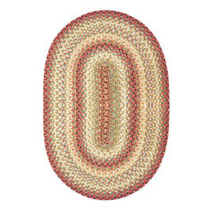Homespice Ultra Durable Braided Rug Red Oval 2x3 ft Polypropylene Carpet 129863
