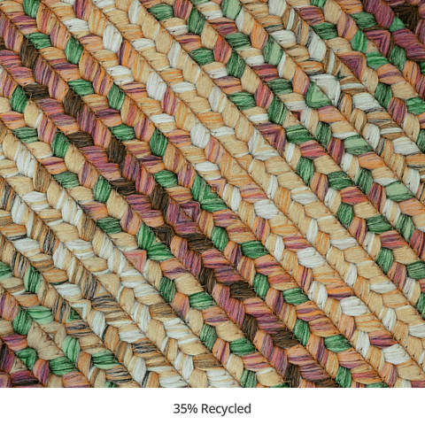 Homespice Ultra Durable Braided Rug Yellow Runner 26 X 60 Area Rug 317155 816-129879 Image 1