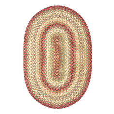 Homespice Ultra Durable Braided Rug Red Oval 2x3 ft Polypropylene Carpet 129881
