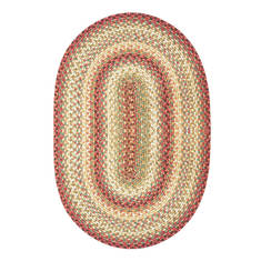 Homespice Ultra Durable Braided Rug Red Oval 2x3 ft Polypropylene Carpet 129881