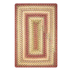 Homespice Ultra Durable Braided Rug Red Rectangle 2x3 ft Polypropylene Carpet 129882
