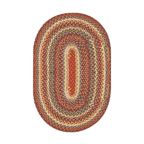 Homespice Cotton Braided Rug Brown Oval 80 X 100 Area Rug 406248 816-129889 Image 0