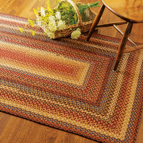Homespice Cotton Braided Rug Brown 40 X 60 Area Rug 413246 816-129895 Image 1