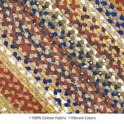 Homespice Cotton Braided Rug Brown 40 X 60 Area Rug 413246 816-129895 Image 2