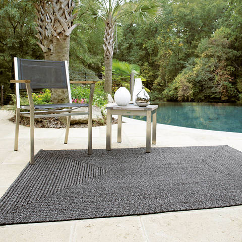 Homespice Ultra Durable Braided Rug Black 60 X 90 Area Rug 315571 816-129917 Image 1