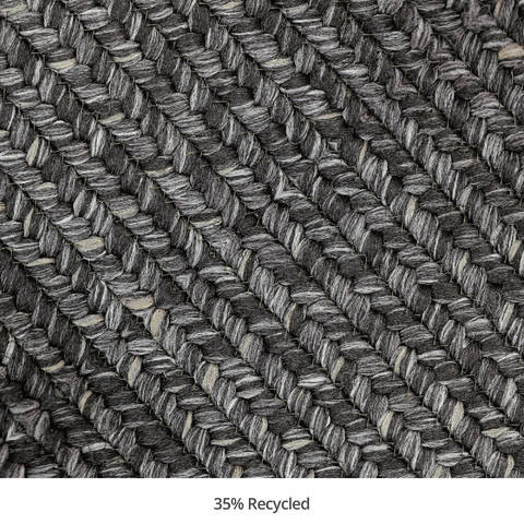 Homespice Ultra Durable Braided Rug Black 60 X 90 Area Rug 315571 816-129917 Image 2