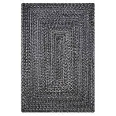 Homespice Ultra Durable Braided Rug Black Rectangle 6x9 ft Polypropylene Carpet 129917