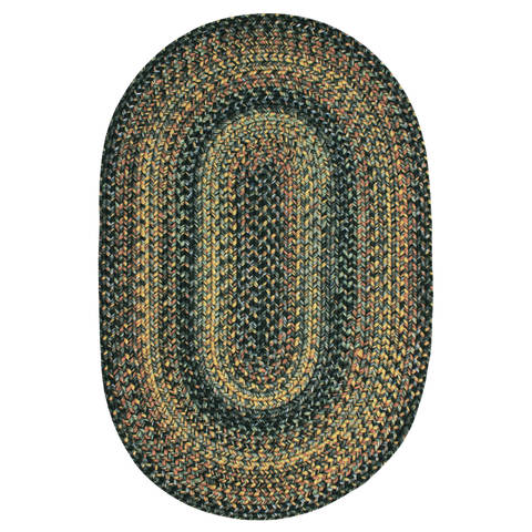 Homespice Ultra Durable Braided Rug Black Oval 80 X 100 Area Rug 306029 816-129929 Image 0