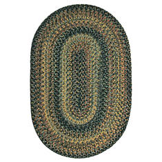 Homespice Ultra Durable Braided Rug Black Oval 8x11 ft and Larger Polypropylene Carpet 129929