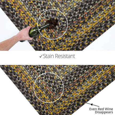 Homespice Ultra Durable Braided Rug Black 50 X 80 Area Rug 314024 816-129936 Image 3