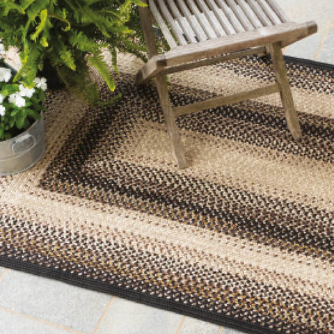 Homespice Ultra Durable Braided Rug Black Oval 40 X 60 Area Rug 303080 816-129946 Image 1