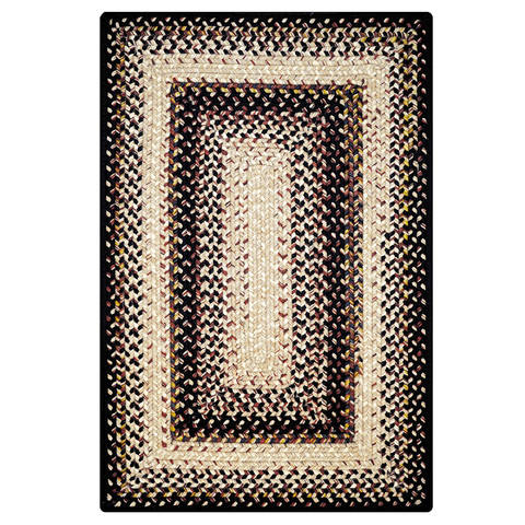 Homespice Ultra Durable Braided Rug Black 18 X 26 Area Rug 322081 816-129962 Image 0