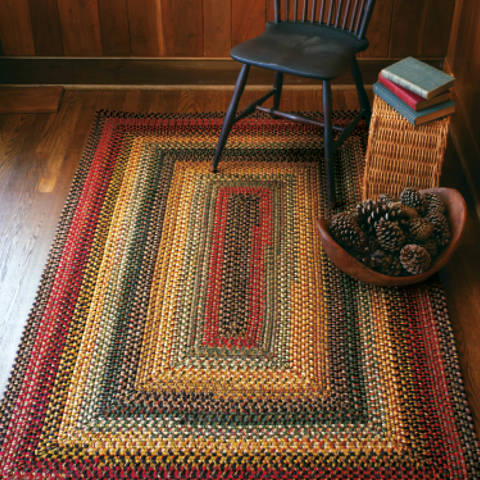 Homespice Wool Braided Rug Multicolor Oval 23 X 39 Area Rug 800138 816-129963 Image 1