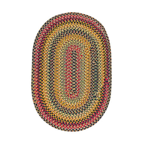 Homespice Wool Braided Rug Multicolor Oval 50 X 80 Area Rug 804136 816-129967 Image 0