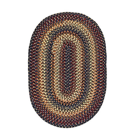Homespice Wool Braided Rug Red Oval 80 X 100 Area Rug 806123 816-129989 Image 0