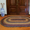 Homespice Wool Braided Rug Red Oval 80 X 100 Area Rug 806123 816-129989 Thumb 1