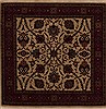 Semnan Beige Square Hand Knotted 40 X 41  Area Rug 251-13001 Thumb 0