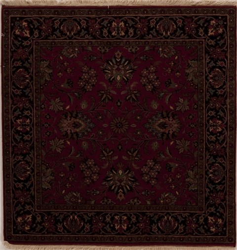 Sarouk Red Square Hand Knotted 311 X 40  Area Rug 251-13009 Image 0