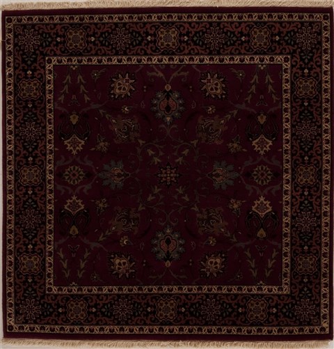 Semnan Red Square Hand Knotted 311 X 311  Area Rug 251-13014 Image 0