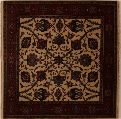 Semnan Beige Square Hand Knotted 311 X 40  Area Rug 251-13016 Image 0