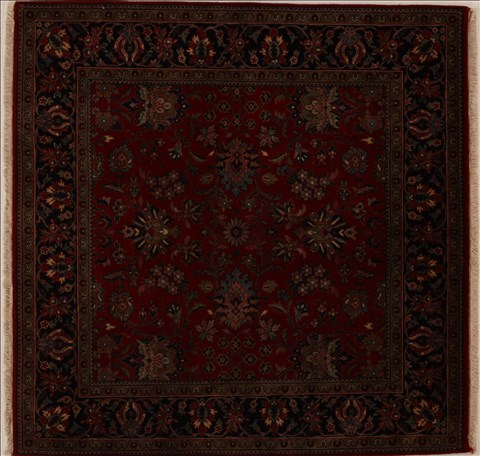 Semnan Red Square Hand Knotted 51 X 51  Area Rug 251-13023 Image 0