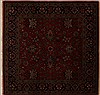 Kashmir Red Square Hand Knotted 411 X 411  Area Rug 251-13026 Thumb 0