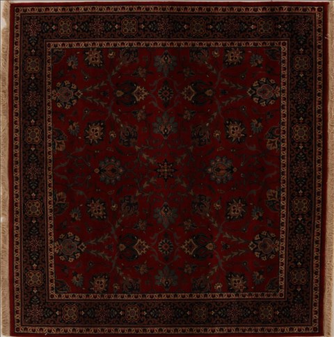 Semnan Red Square Hand Knotted 49 X 50  Area Rug 251-13027 Image 0