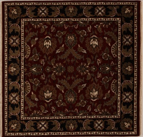 Agra Red Square Hand Knotted 411 X 411  Area Rug 251-13031 Image 0